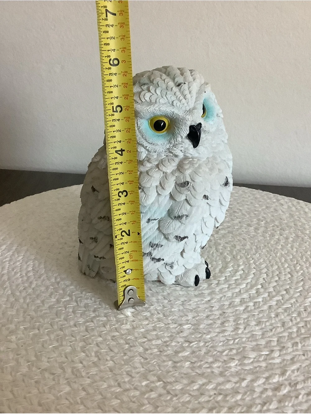 White Snowy Owl Figurine Decorative Pet Accent